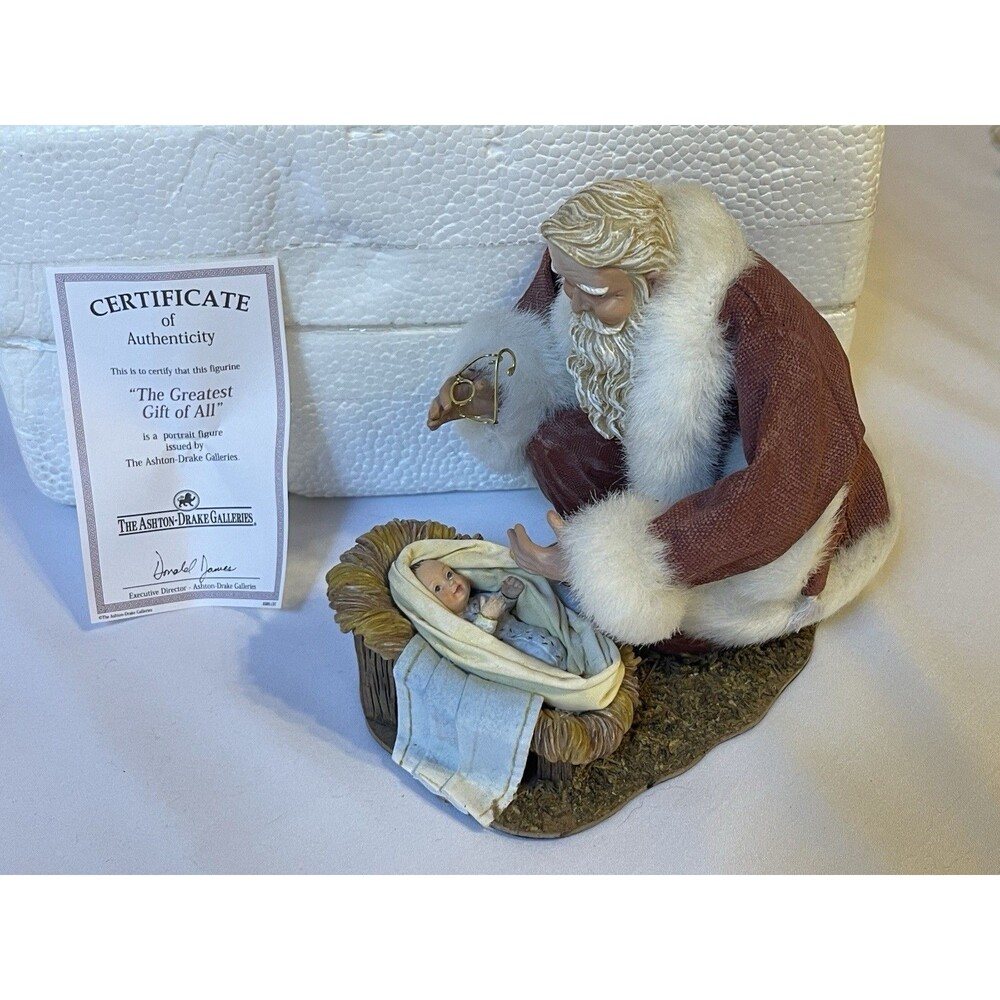 Ashton Drake “The Greatest Gift of All” figure - Santa & Baby Jesus